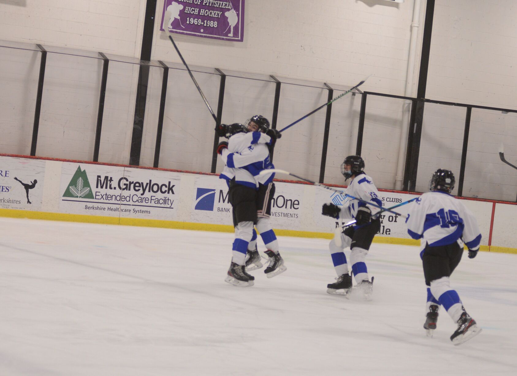 Wahconah celebrates the game's first goal